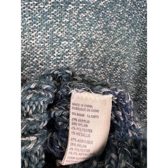 American Eagle Outfitters Cowl Neck Marled Knit Sweater Women Blue‎ M - Picture 8 of 13
